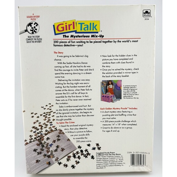 Vintage 90s GIRL TALK Golden Mystery Puzzle Activity 1991 Complete Set Ages 8+ - Picture 2 of 4
